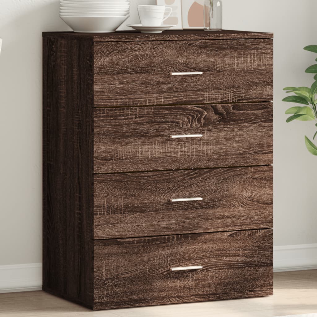 Dressoir 60x39x80 cm bewerkt hout grijs sonoma - AllerleiShop