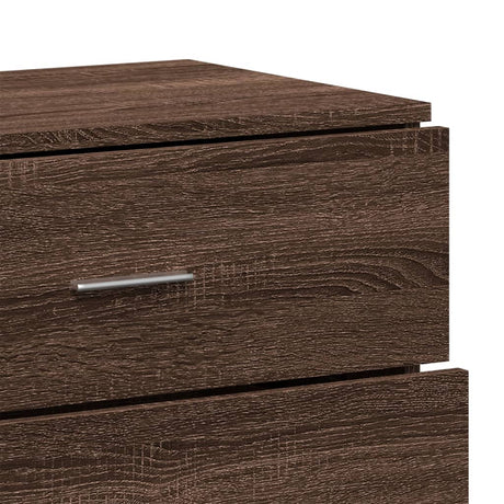 Dressoir 60x39x80 cm bewerkt hout bruin eikenkleurig - AllerleiShop