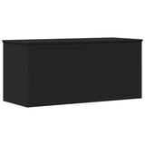 Opbergbox 100x42x46 cm bewerkt hout zwart