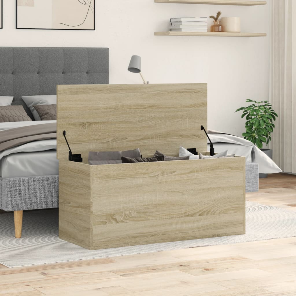 Opbergbox 100x42x46 cm bewerkt hout sonoma eikenkleurig