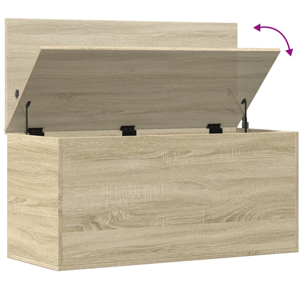 Opbergbox 100x42x46 cm bewerkt hout sonoma eikenkleurig