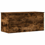 Opbergbox 100x42x46 cm bewerkt hout gerookt eikenkleurig