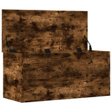 Opbergbox 100x42x46 cm bewerkt hout gerookt eikenkleurig