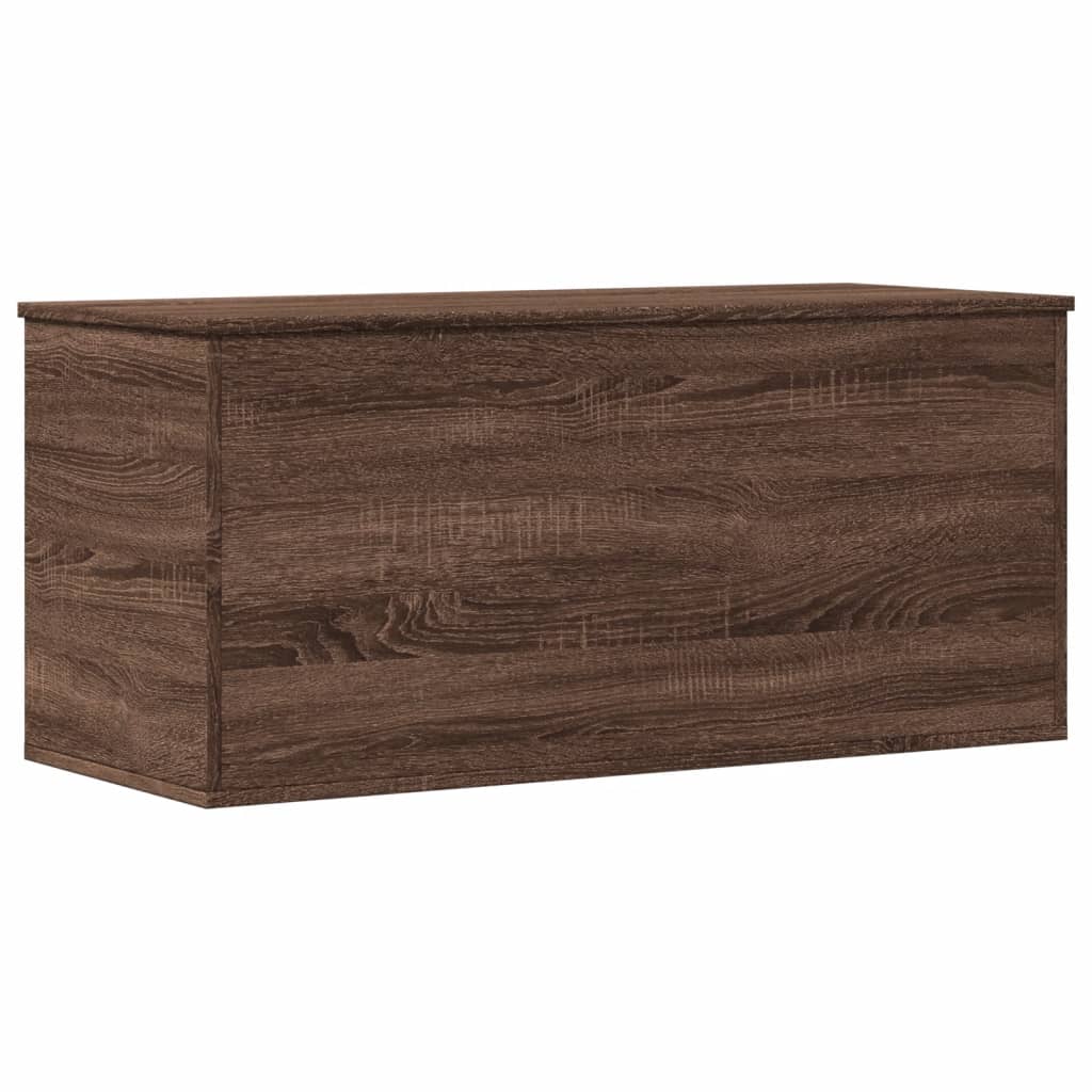 Opbergbox 100x42x46 cm bewerkt hout bruin eikenkleurig