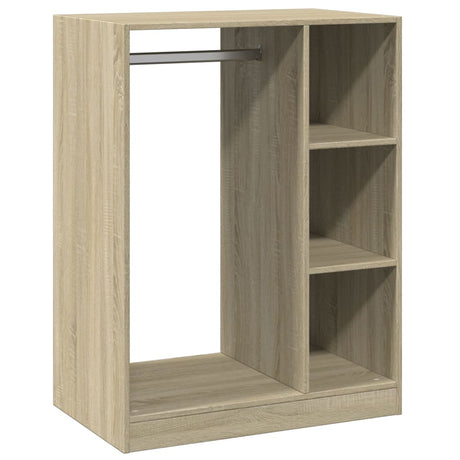 Kledingkast 77x48x102 cm bewerkt hout sonoma eikenkleurig