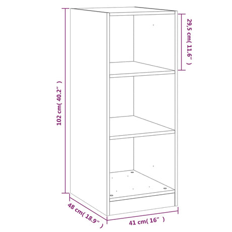 Kledingkast 48x41x102 cm bewerkt hout wit