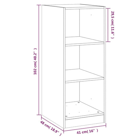 Kledingkast 48x41x102 cm bewerkt hout betongrijs