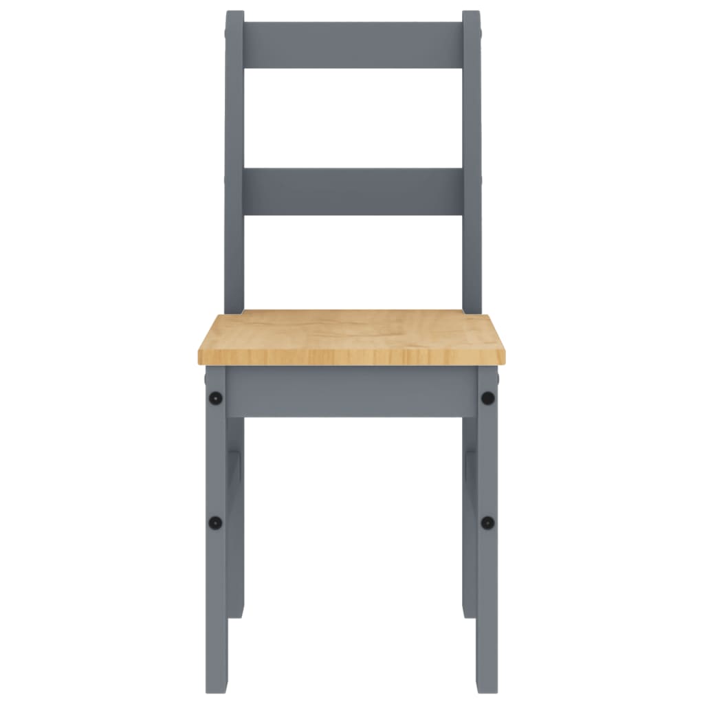 Eetkamerstoelen 2 st Panama 40x46x90 cm grenenhout grijs - AllerleiShop