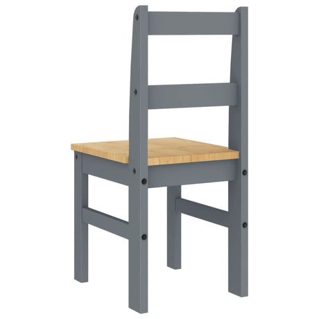 Eetkamerstoelen 2 st Panama 40x46x90 cm grenenhout grijs - AllerleiShop