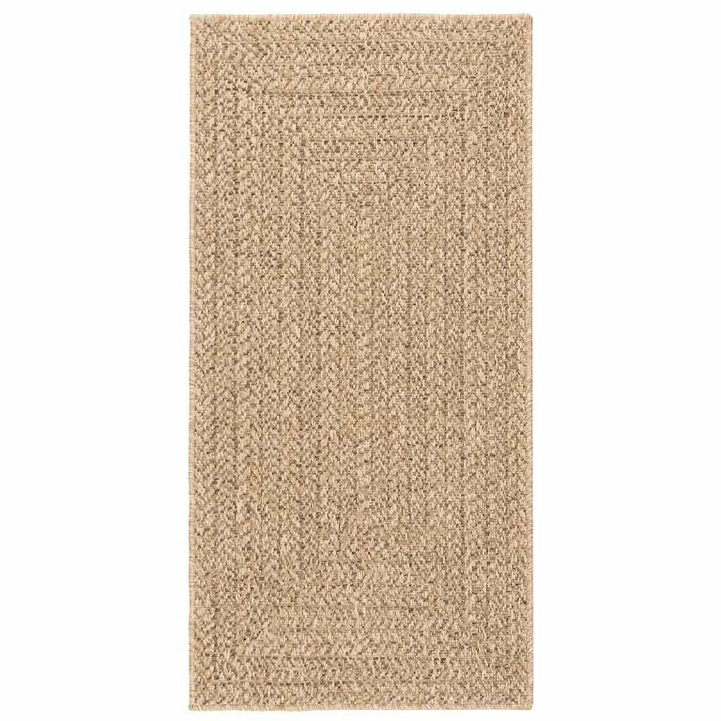 Vloerkleed ZIZUR binnen en buiten 60x110 cm jute look