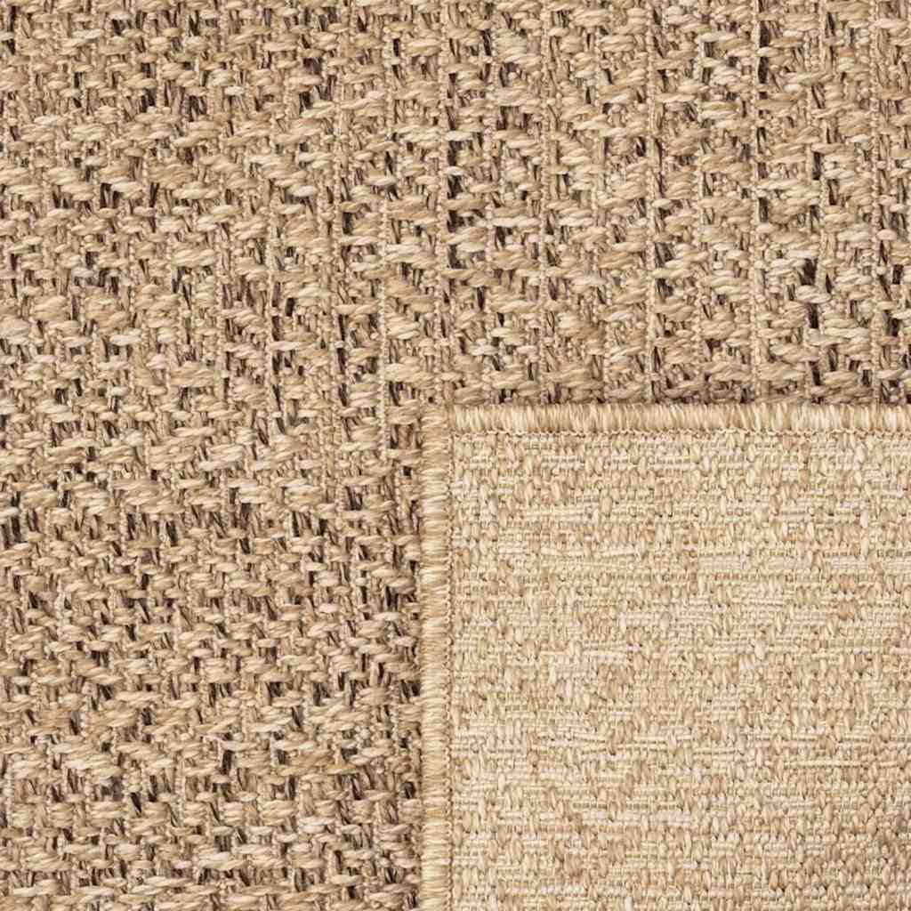 Vloerkleed ZIZUR binnen en buiten 60x110 cm jute look