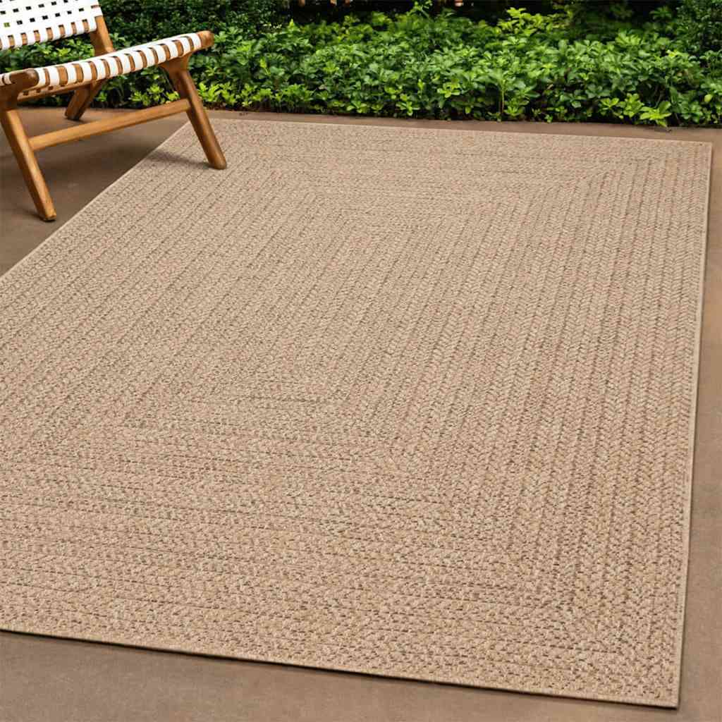 Vloerkleed ZIZUR binnen en buiten 60x110 cm jute look