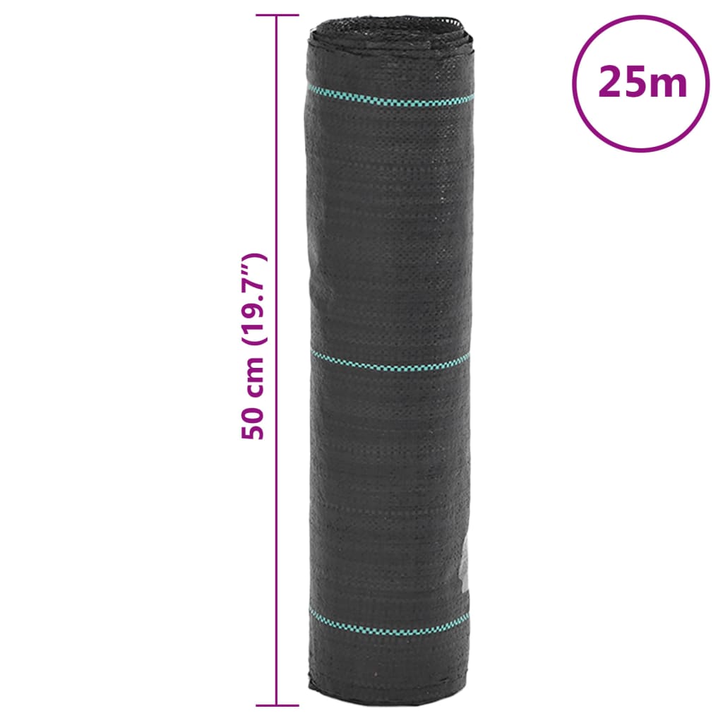 Worteldoek 0,5x25 m polypropeen zwart - AllerleiShop