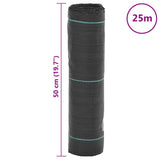 Worteldoek 0,5x25 m polypropeen zwart - AllerleiShop