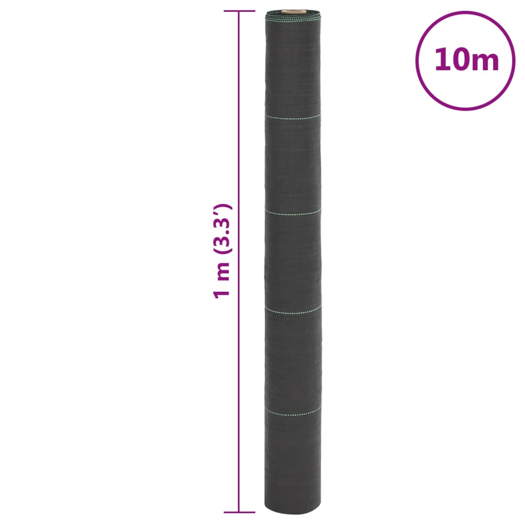 Worteldoek 1x10 m polypropeen zwart - AllerleiShop