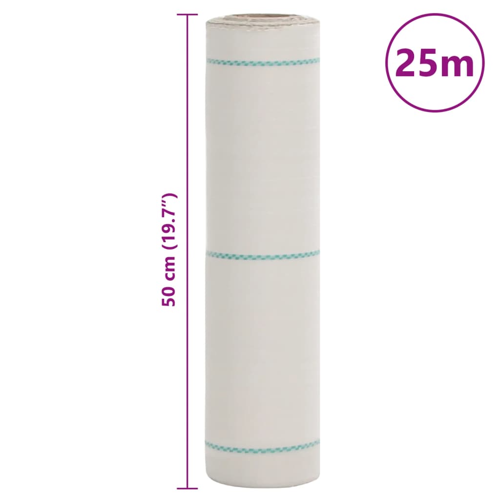 Worteldoek 0,5x25 m polypropeen wit - AllerleiShop