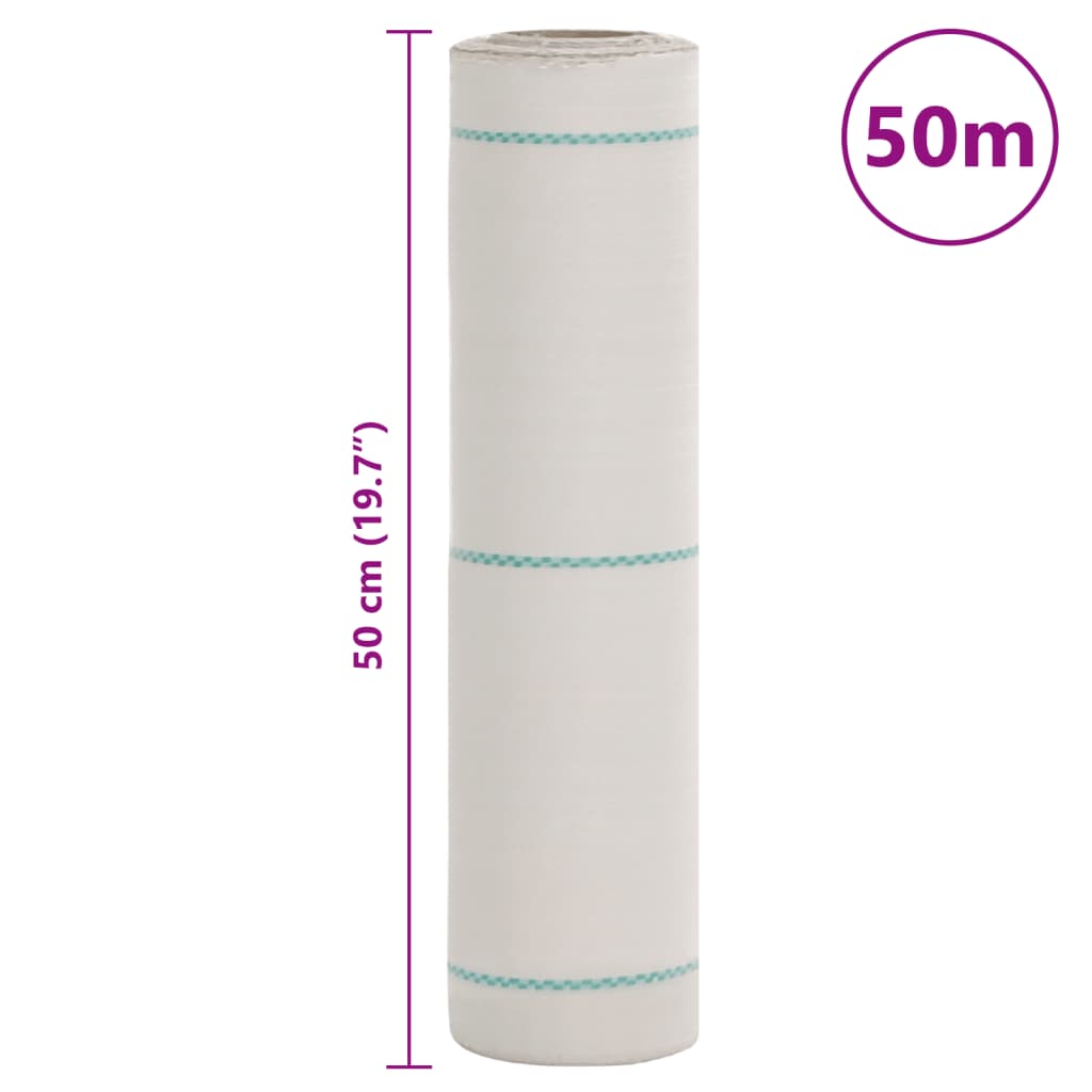 Worteldoek 0,5x50 m polypropeen wit - AllerleiShop