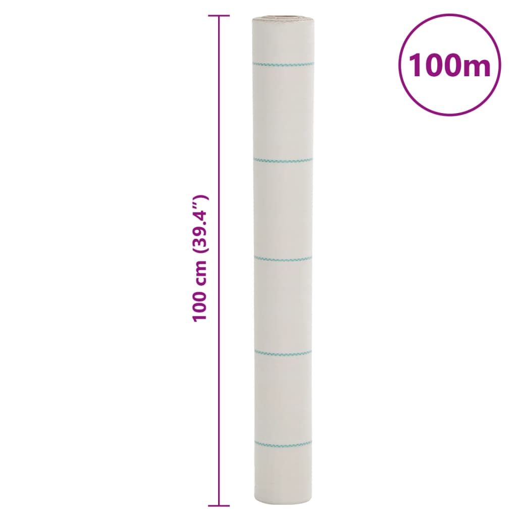 Worteldoek 1x100 m polypropeen wit - AllerleiShop