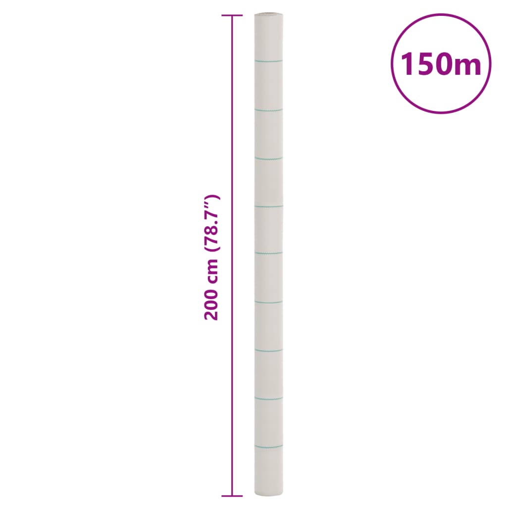 Worteldoek 2x150 m polypropeen wit - AllerleiShop