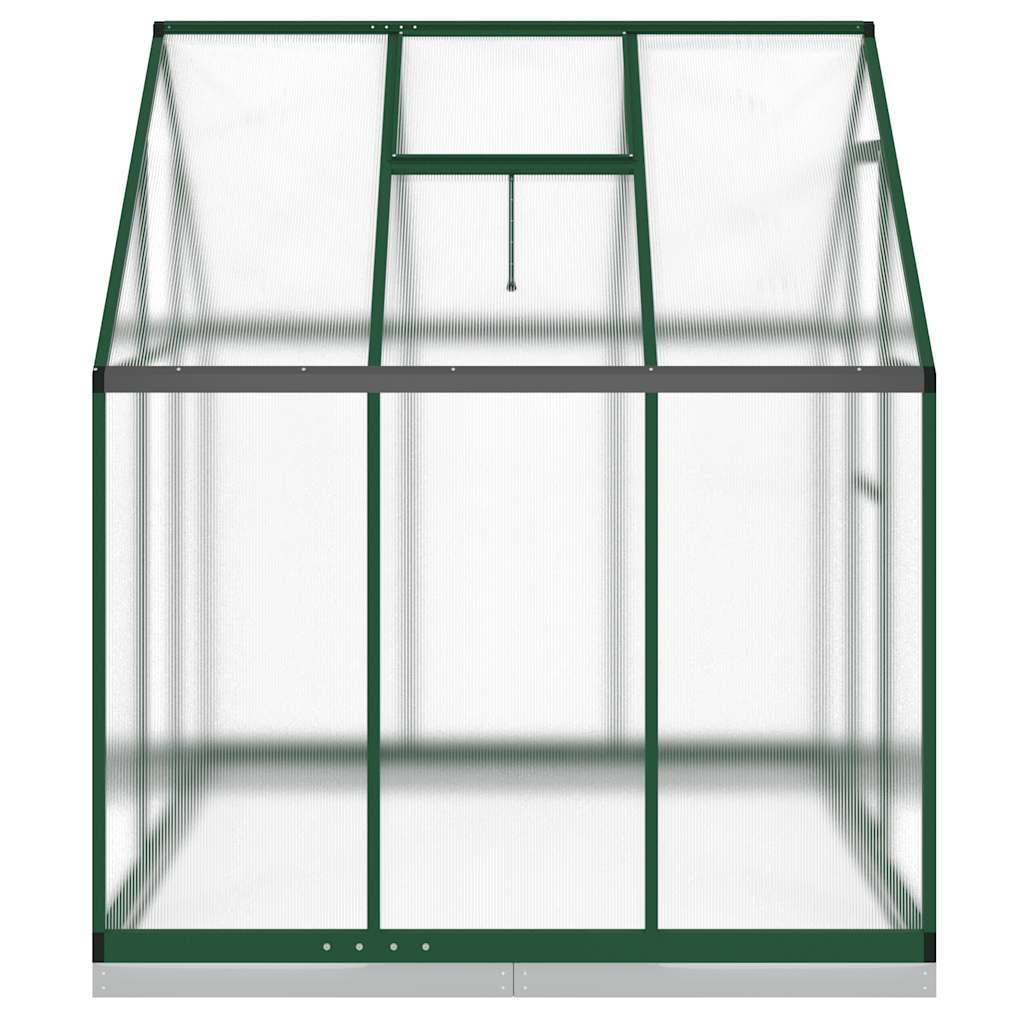 Tuinkas met basisframe 169x169x202 cm aluminium groen - AllerleiShop