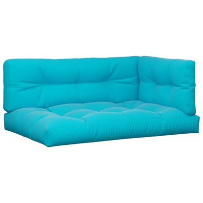 Palletkussens 3 st stof turquoise - AllerleiShop