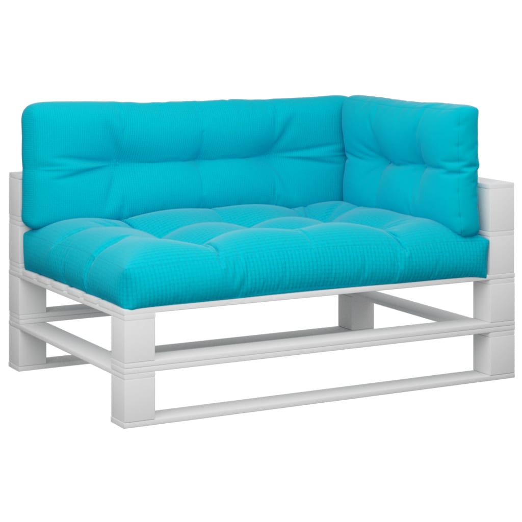 Palletkussens 3 st stof turquoise - AllerleiShop