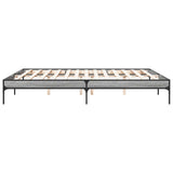 Bedframe bewerkt hout metaal grijs sonoma eiken 200x200 cm