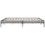 Bedframe bewerkt hout metaal grijs sonoma eiken 180x200 cm