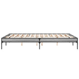 Bedframe bewerkt hout metaal grijs sonoma eiken 160x200 cm