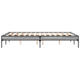 Bedframe bewerkt hout metaal grijs sonoma eiken 135x190 cm