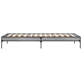 Bedframe bewerkt hout en metaal grijs sonoma eiken 90x190 cm