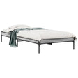 Bedframe bewerkt hout en metaal grijs sonoma eiken 90x190 cm