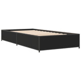 Bedframe bewerkt hout en metaal zwart 90x200 cm