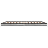 Bedframe bewerkt hout metaal grijs sonoma eiken 135x190 cm