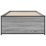 Bedframe bewerkt hout en metaal grijs sonoma eiken 90x190 cm