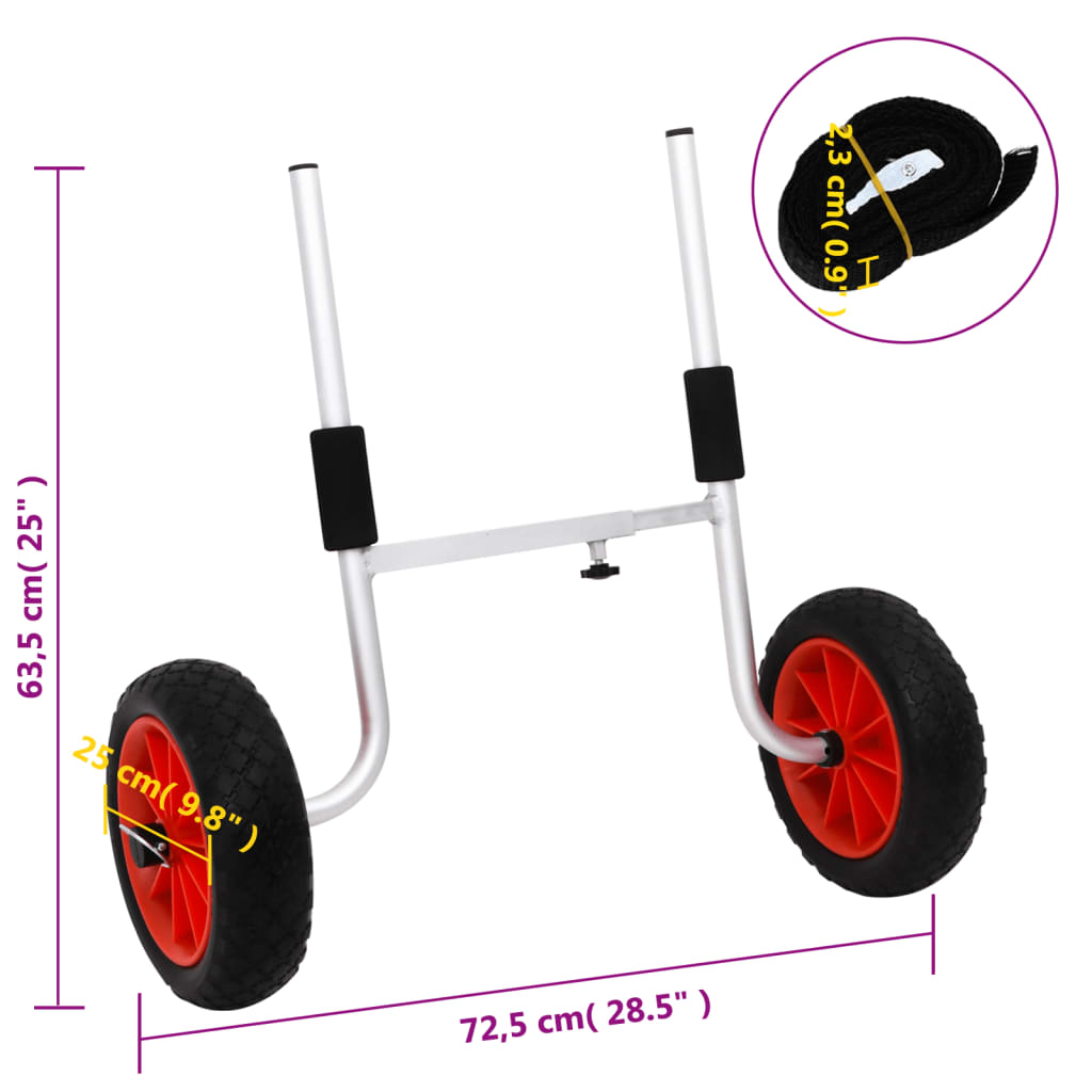 Kajaktrolley 90 kg aluminium