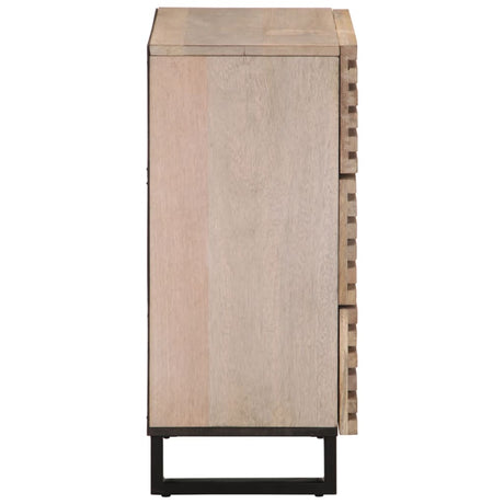 Dressoirs 2 st 60x34x75 cm massief mangohout - AllerleiShop