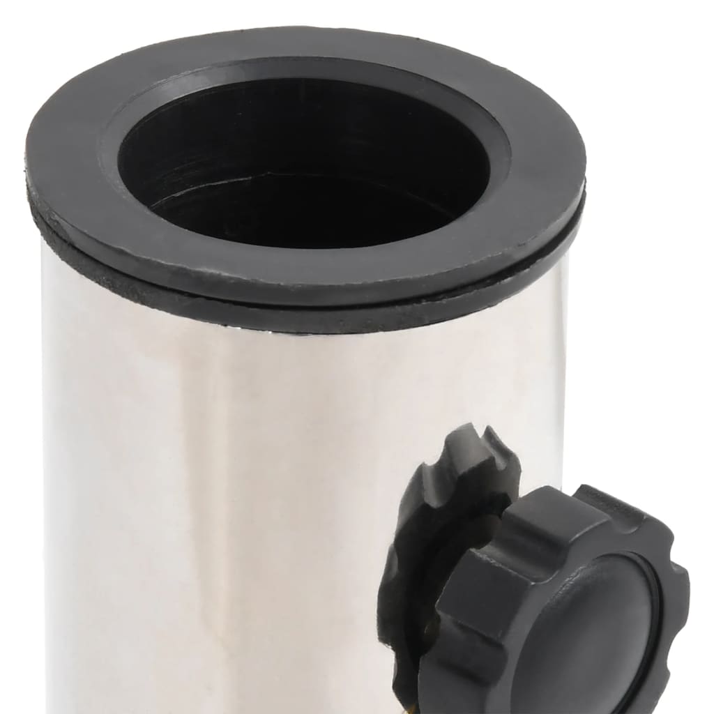 Parasolvoet voor Ø38/48 mm stok staal zilverkleurig