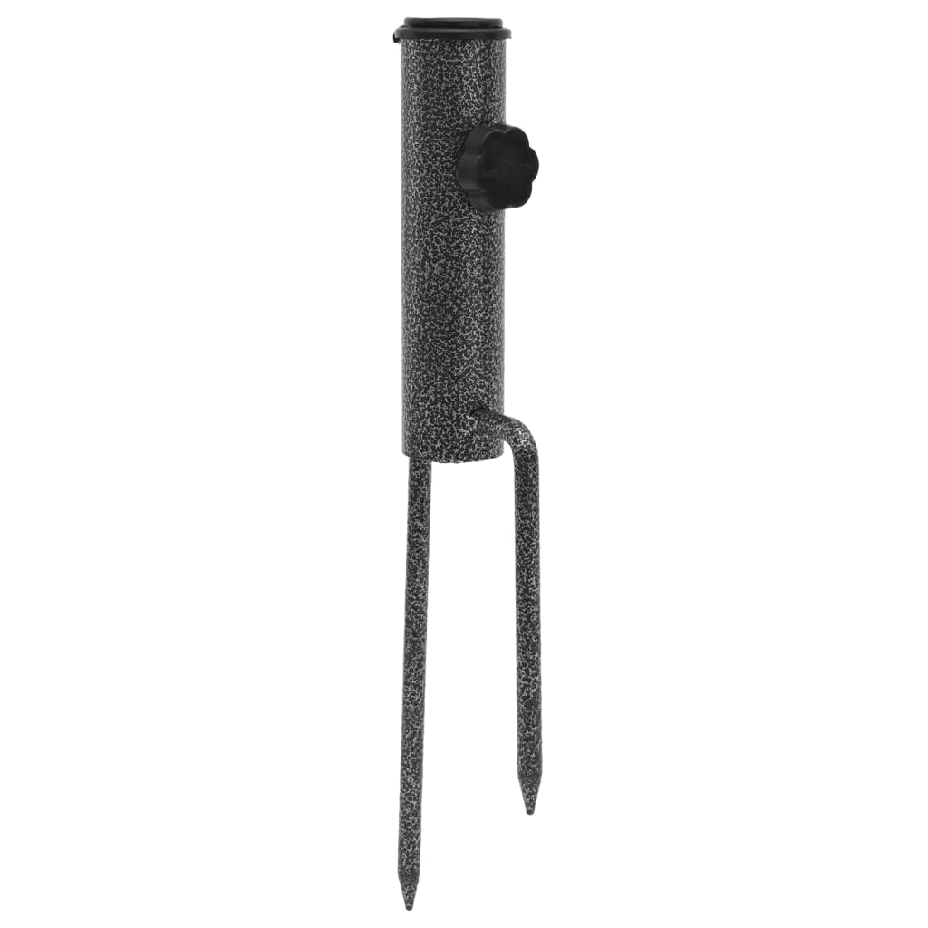 Parasolstandaards met pennen 2 st 9x35 cm gegalvaniseerd staal - AllerleiShop