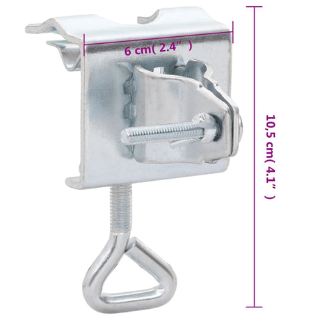 Parasolklemmen voor balkon 2 st 32 mm gegalvaniseerd staal - AllerleiShop