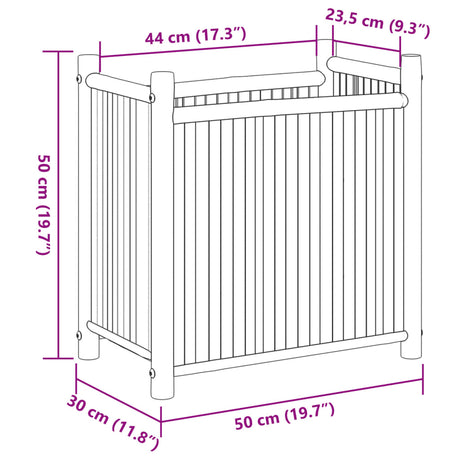 Plantenbak 50x30x50 cm bamboe - AllerleiShop