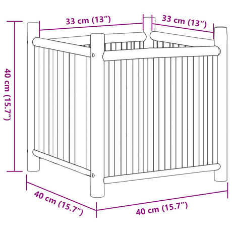 Plantenbak 40x40x40 cm bamboe - AllerleiShop