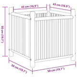 Plantenbak 50x50x50 cm bamboe - AllerleiShop