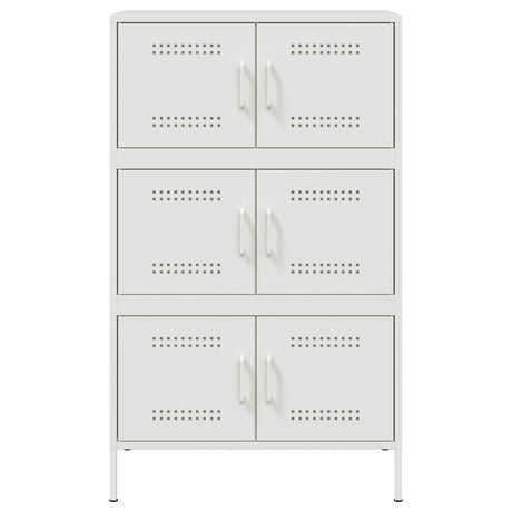 Hoge kast 68x39x113 cm staal wit - AllerleiShop