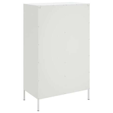 Hoge kast 68x39x113 cm staal wit - AllerleiShop