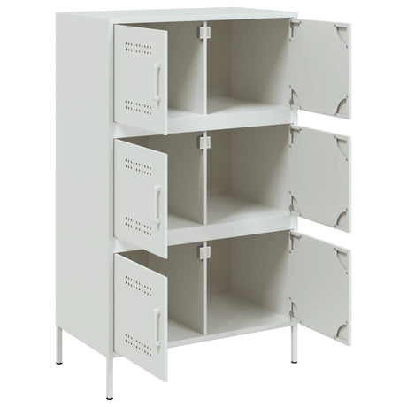 Hoge kast 68x39x113 cm staal wit - AllerleiShop