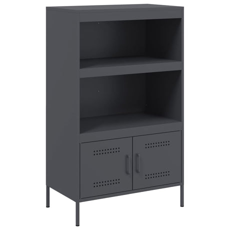 Hoge kast 68x39x113 cm staal antracietkleurig - AllerleiShop