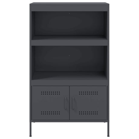 Hoge kast 68x39x113 cm staal antracietkleurig - AllerleiShop