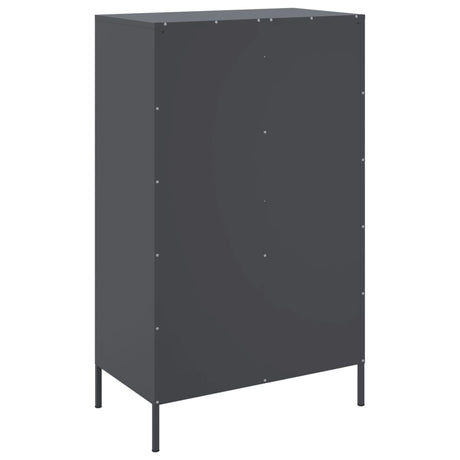 Hoge kast 68x39x113 cm staal antracietkleurig - AllerleiShop