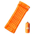 Kampeermatras met kussen zelfopblazend 1-persoons oranje - AllerleiShop